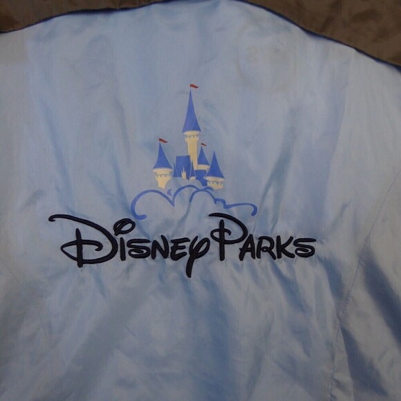 Disney Parks Jacket Womens XS/Small Blue Gray Windbreaker Foldable Lightweight - Picture 9 of 11